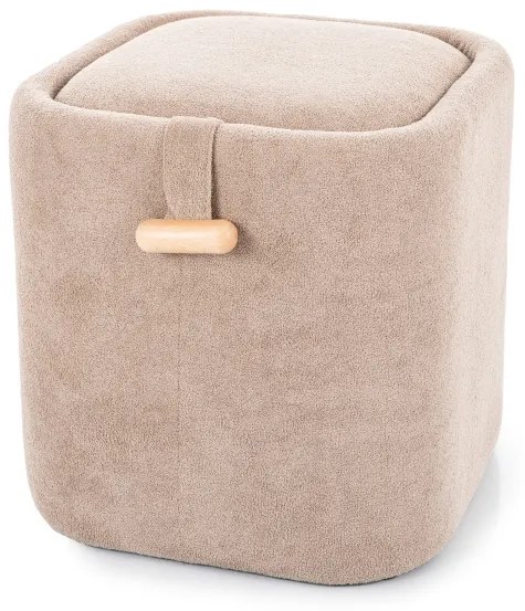 Taburet bej NAP cu spatiu de depozitare 37x37 cm