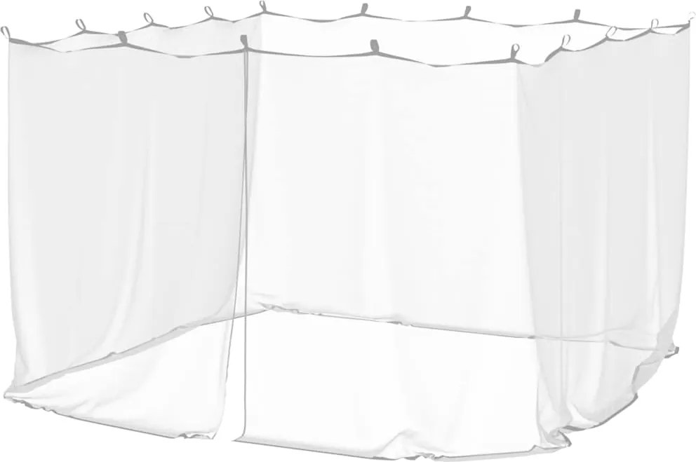 vidaXL Plasă de țânțari pentru exterior 220 ochiuri alb 300x300x200 cm