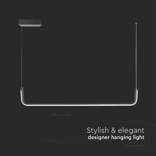 Lustră LED pe cablu LED/12W/230V 4000K negru