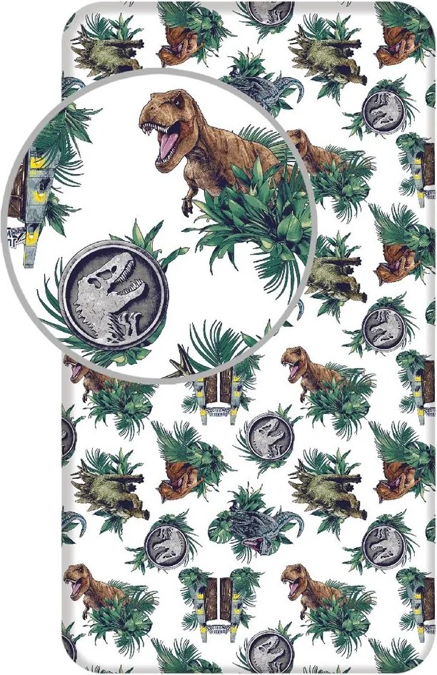 Cearșaf cu elastic cu motiv Jurassic World
