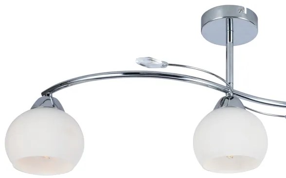 Lustră pe tijă CONNOR 3xE27/15W/230V crom lucios/alb