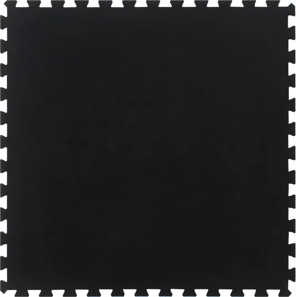 vidaXL Placă de podea din cauciuc, negru, 12 mm, 100x100 cm