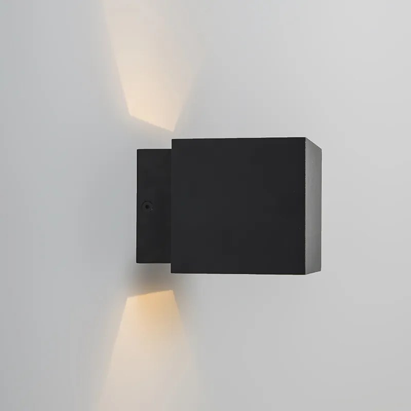 Lampa de perete de design neagra/aurie cu LED - Caja