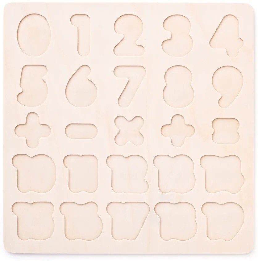 Woody Puzzle pe bord Cifre
