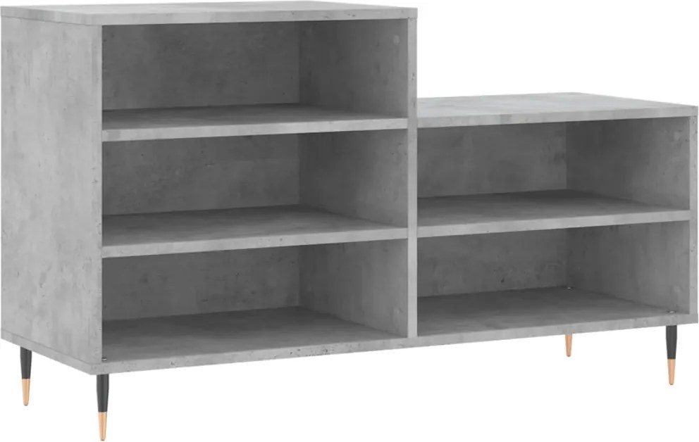 vidaXL Pantofar, gri beton, 102x36x60 cm, lemn prelucrat