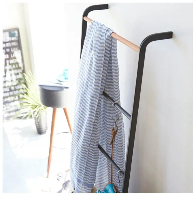 Scăriță decorativă YAMAZAKI Tower Ladder, negru