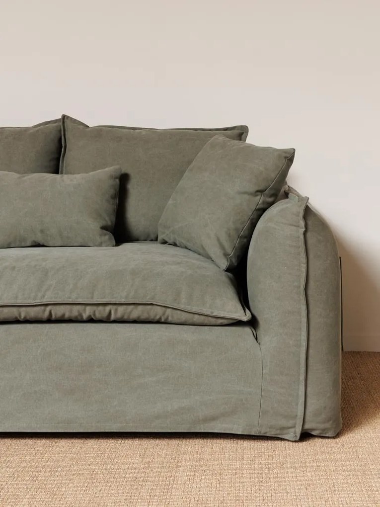 Canapea premium, 3 locuri, stofa, perne decorative, Georgina