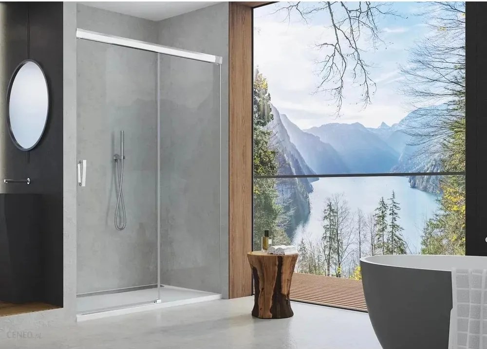 Usa de dus glisanta cu segment fix SanSwiss Cadura CAS2 140 cm dreapta