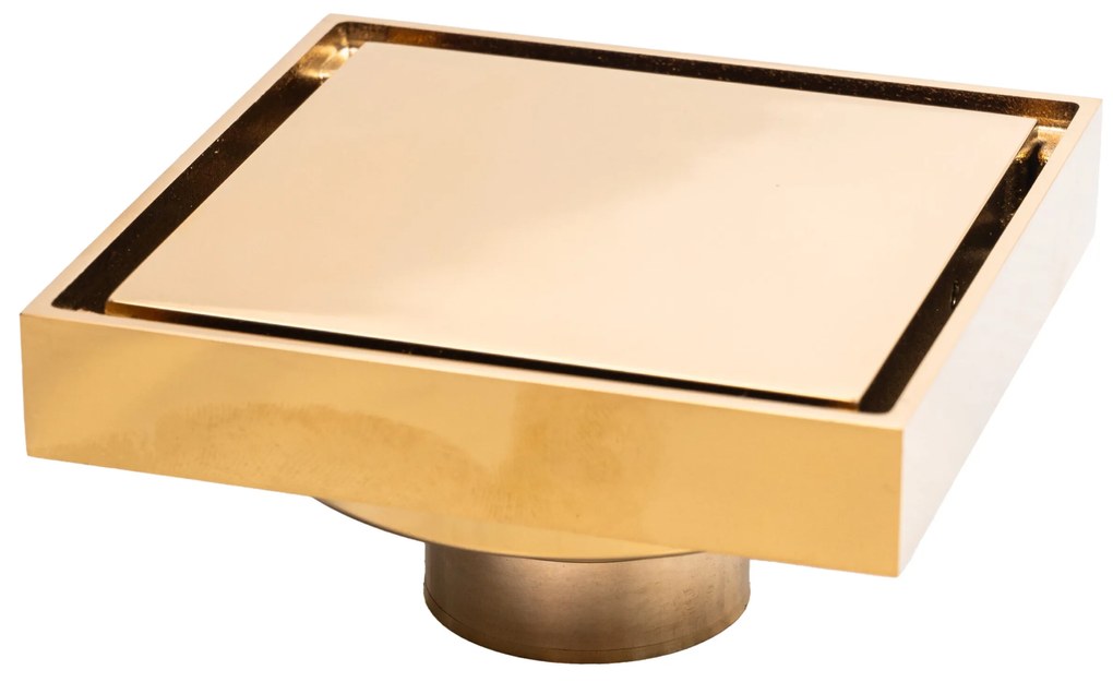 Sifon pardoseala TRENDY’S, gold ,10X10 cm, iesiere pe 40 mm antimiros