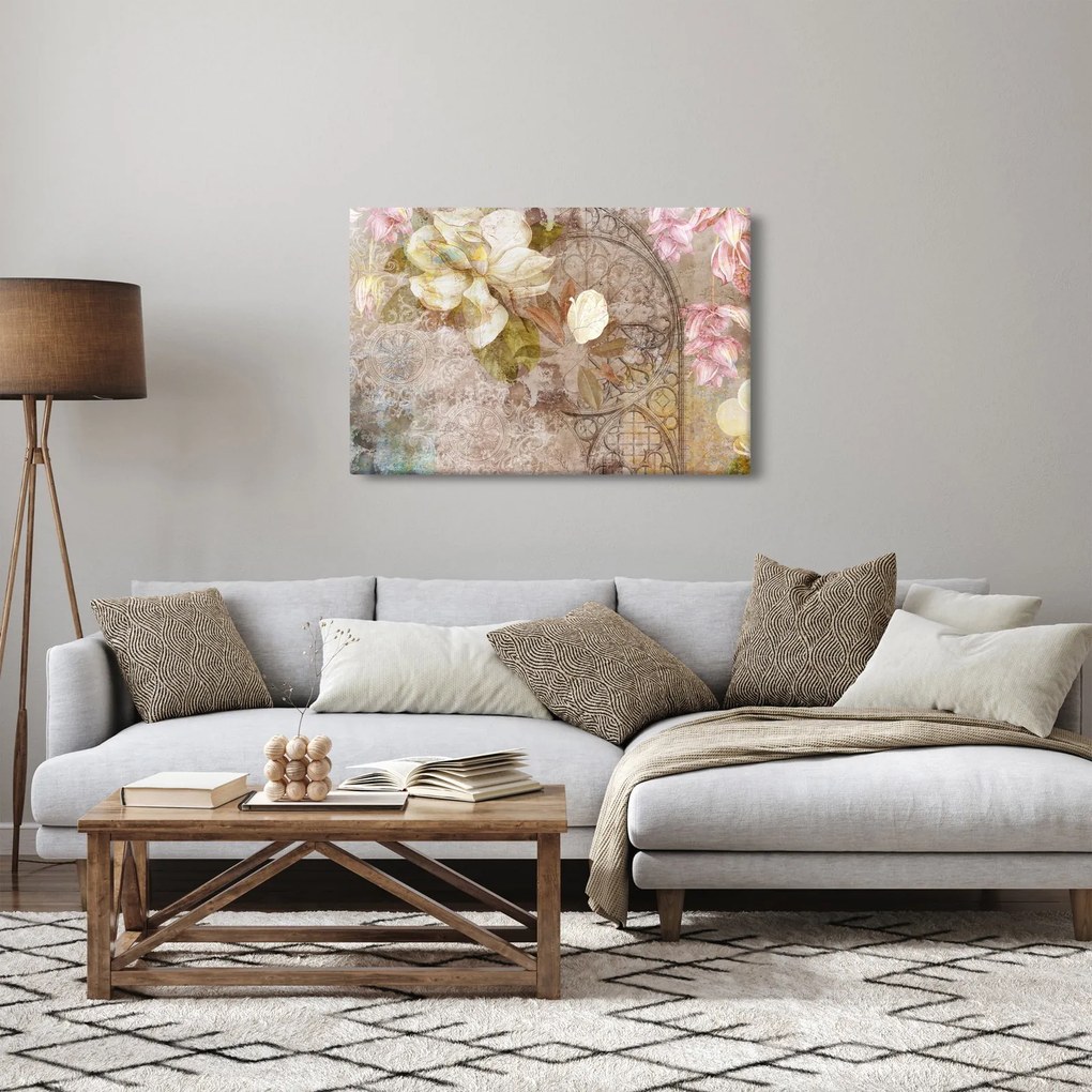 Tablou - Ornament de flori (90x60 cm)