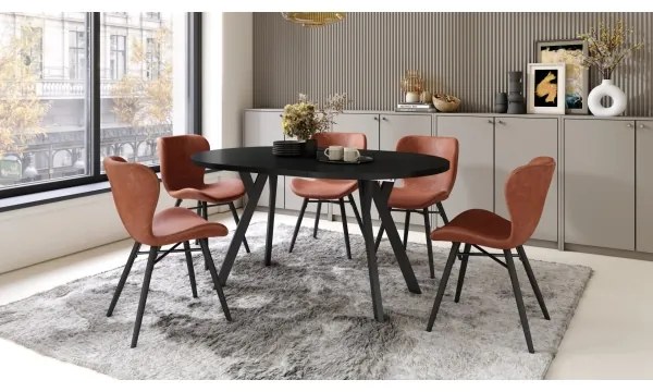 Masă extensibilă de dining ARTUR, neagră