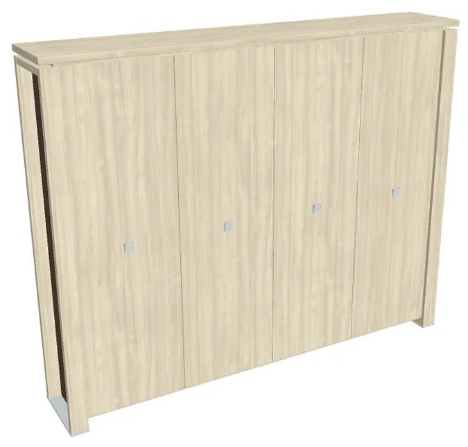 Dulap înalt pentru haine Verno+ S 260 x 46 x 210 cm, salcâm / maro