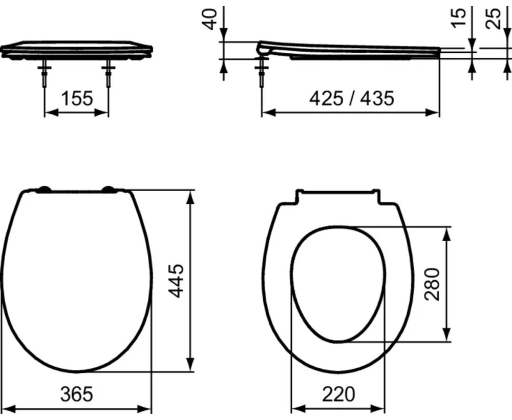 Capac WC, alb