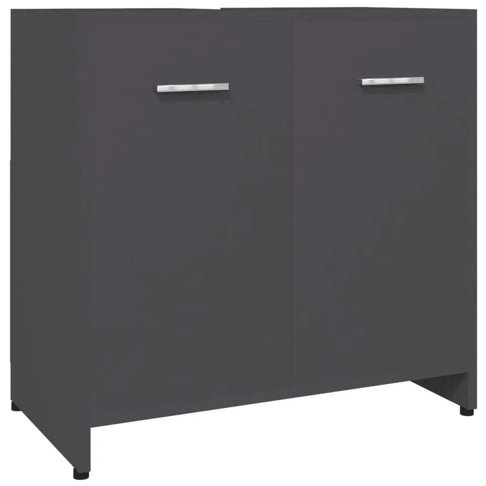 802572 vidaXL Dulap de baie, gri, 60 x 33 x 61 cm, PAL