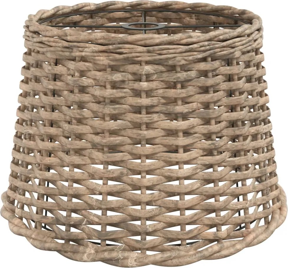 vidaXL Abajur lustră, maro, Ø40x26 cm, răchită