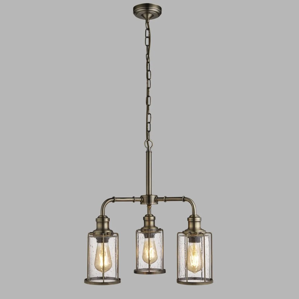 Lustra rustica design traditional Pipes 3L 1163-3AB SRT