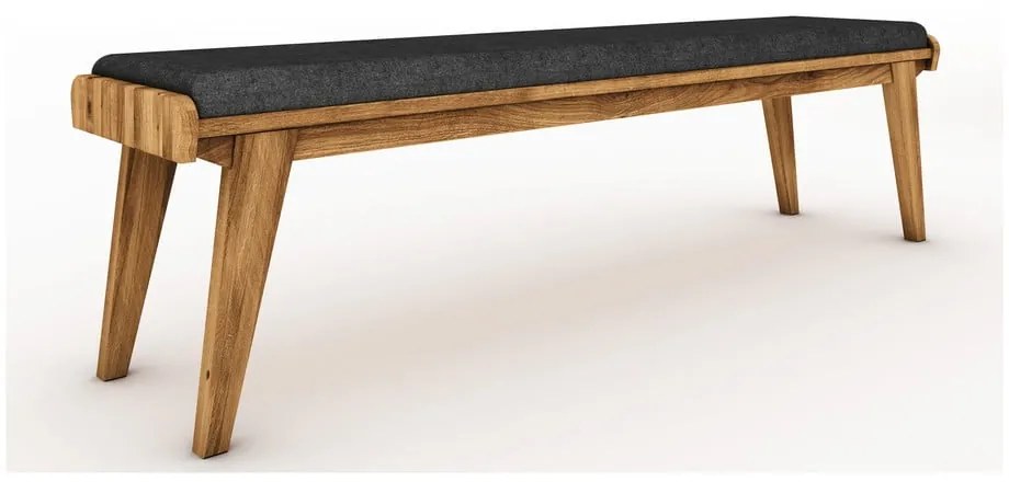 Bancă din stejar cu șezut gri Retro - The Beds