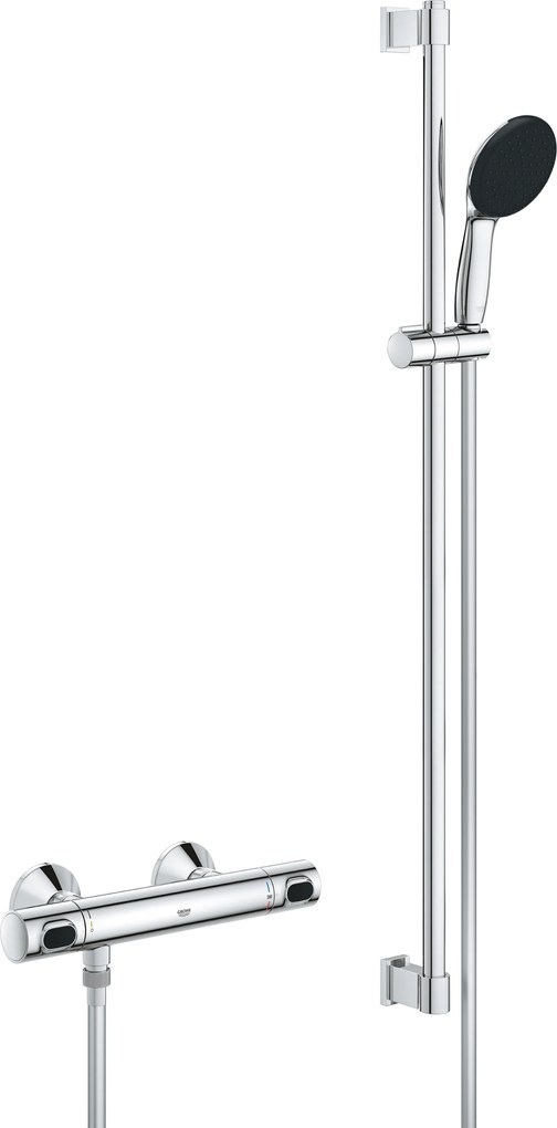 Grohe Precision Flow baterie de duș perete cu termostat StarLight Chrome 34805001