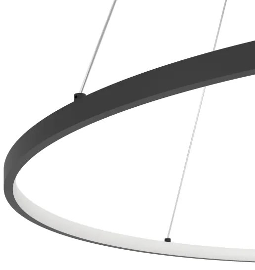 Lustră LED dimabilă pe cablu Eglo 901637 PARRUTA LED/40W/230V negru + telecomandă