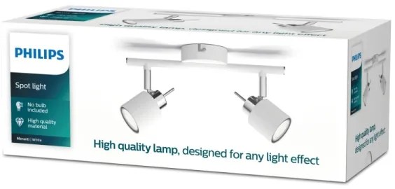 Spot MERANTI 2xGU10/35W/230V alb Philips