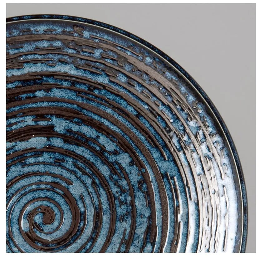 Farfurie din ceramică MIJ Copper Swirl, ø 25 cm, albastru