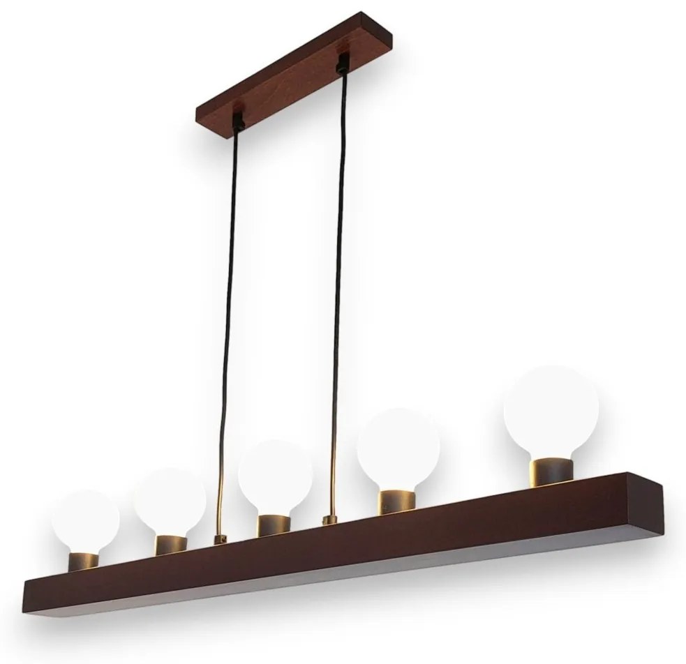 Lustra rustica fabricata manual din lemn ARCOS 5L