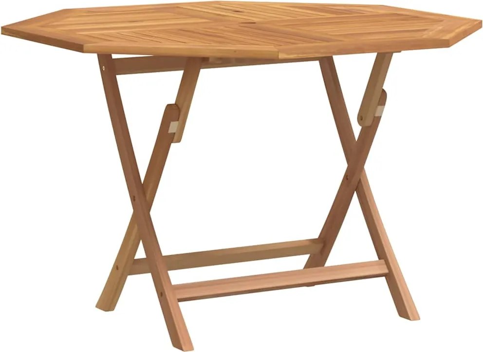 vidaXL Masă de grădină pliabilă, 110x110x75 cm, lemn masiv de tec