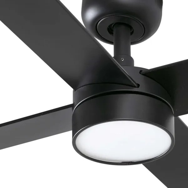 Ventilator LED dimabil FARO 34356WT-1TW RUDDER L 18W/230V maro/negru d. 132 cm WT + telecomandă