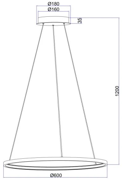 Lustră LED pe cablu Globo 67192-29 RALPH LED/29W/230V
