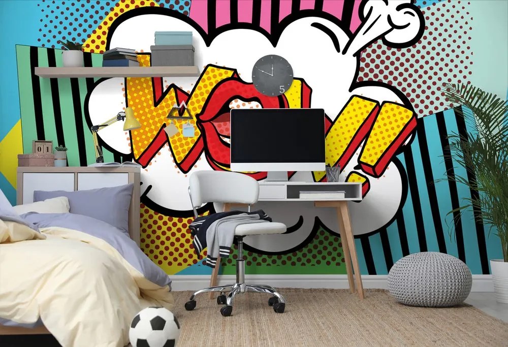 Tapet autoadeziv în stil pop art - WOW!