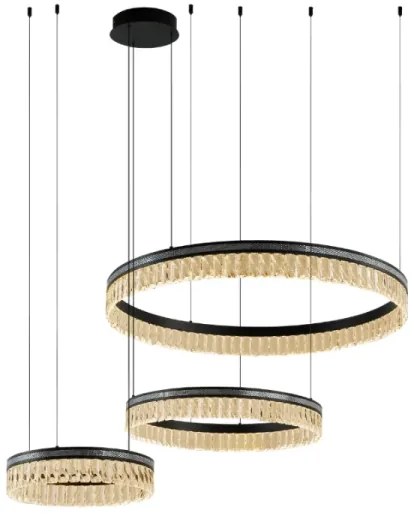 Candelabru din cristal cu LED reglabil, suspendat pe cablu THALIA LED/120W/230V 3000-6000K + telecomandă