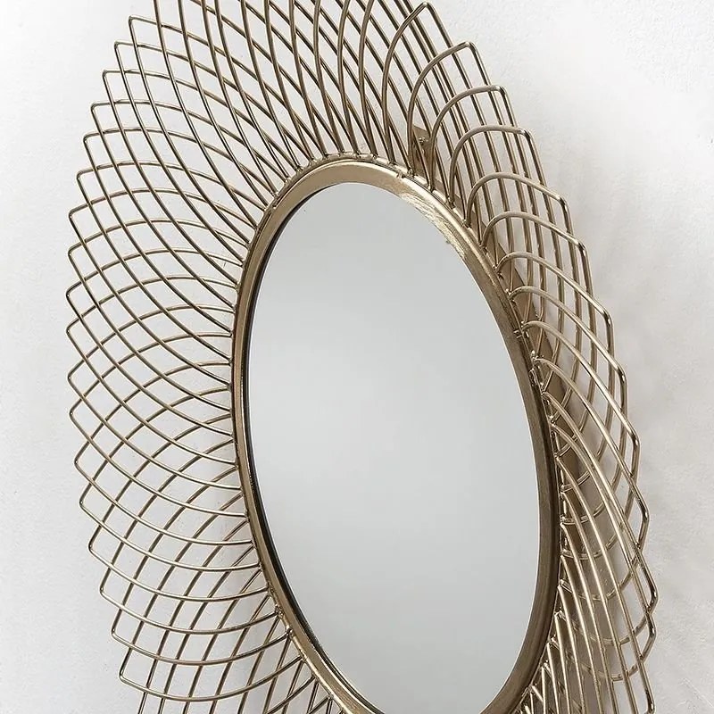 Oglinda decorativa din tije metalice finisaj alama JUICE AA0903R53 JG