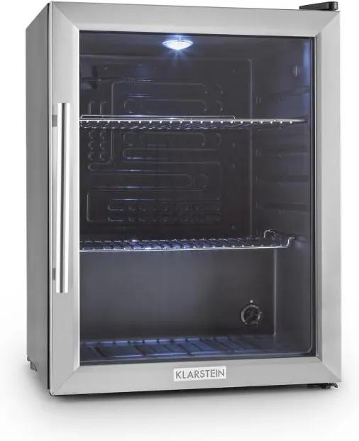Klarstein Beersafe XL frigider 60 litri usa de sticla, clasa B din oțel inoxidabil