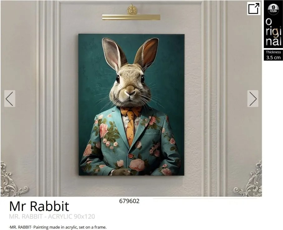 Tablou de perete decorativ Mr Rabbit 90x120cm