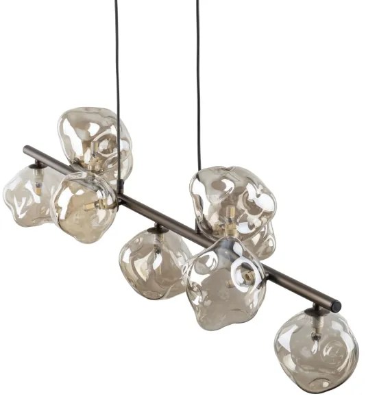 Lustră suspendată pe cablu LAVA 9xG9/8W/230V bronz/bej fumuriu