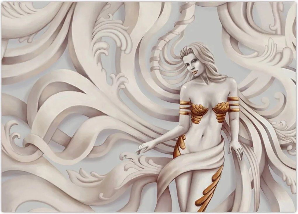 Tablou - Zeița motiv floral (70x50 cm)