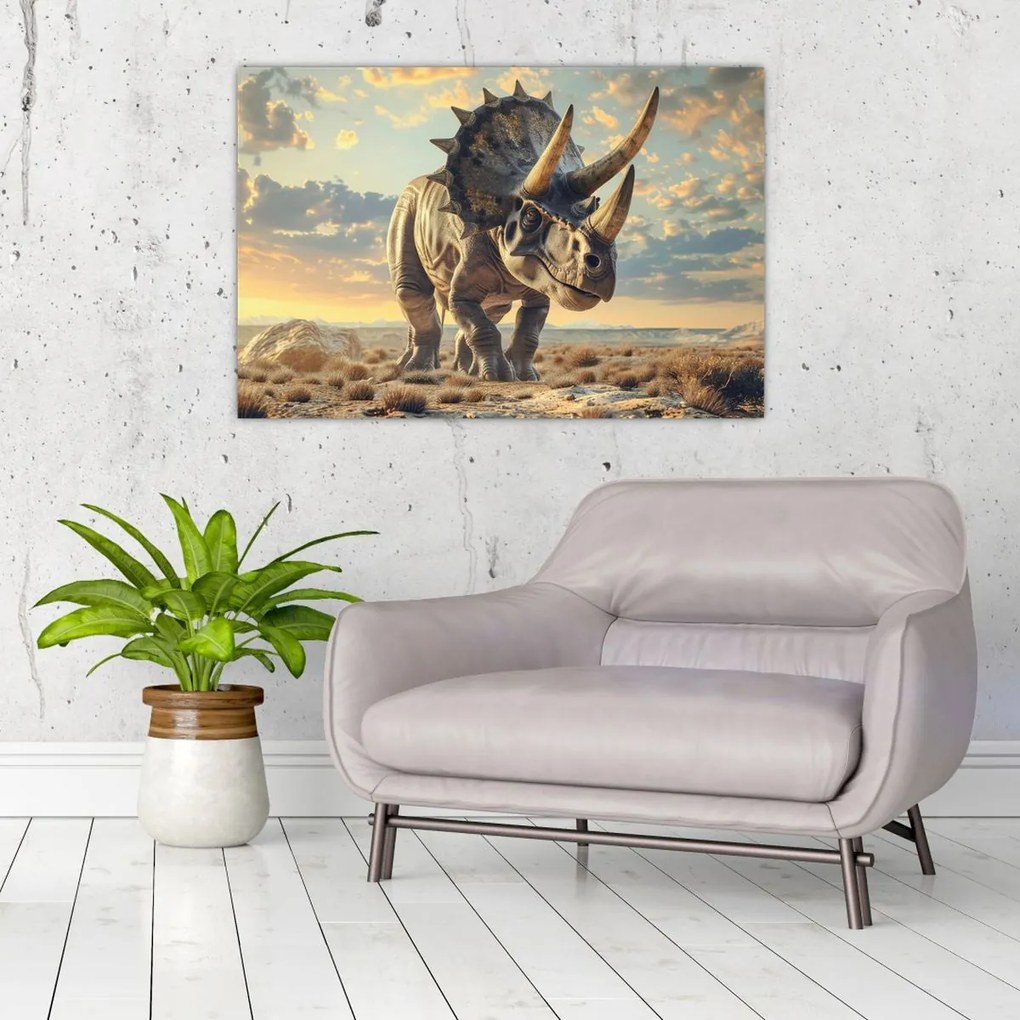 Tablou - Triceratops (90x60 cm)