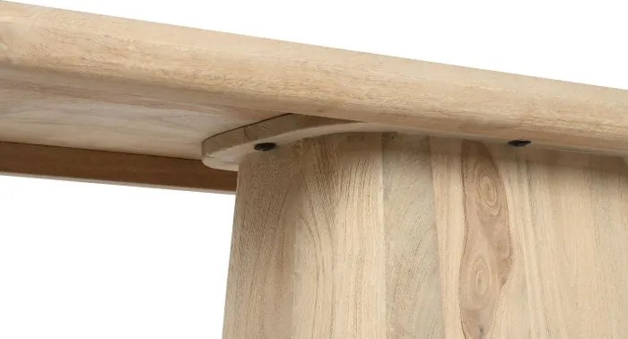 Consolă modernă interior natural din lemn de mango cu structură din lemn, "Navaro"