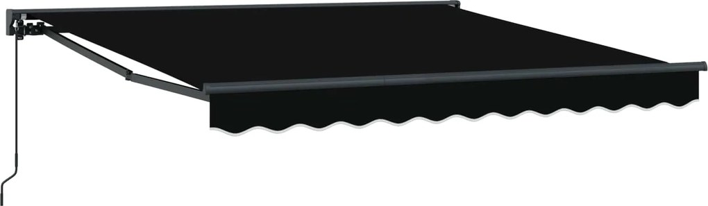 vidaXL Cadru de copertină Negru 350 x 250 cm Poliester cu Acoperire PU