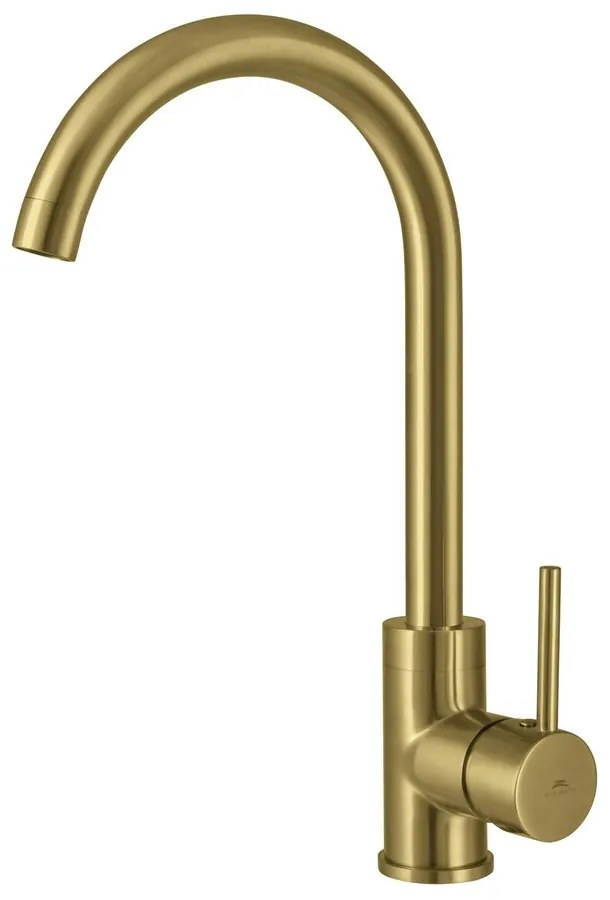 Baterie bucatarie monocomanda Rubineta Axe finisaj bronz periat