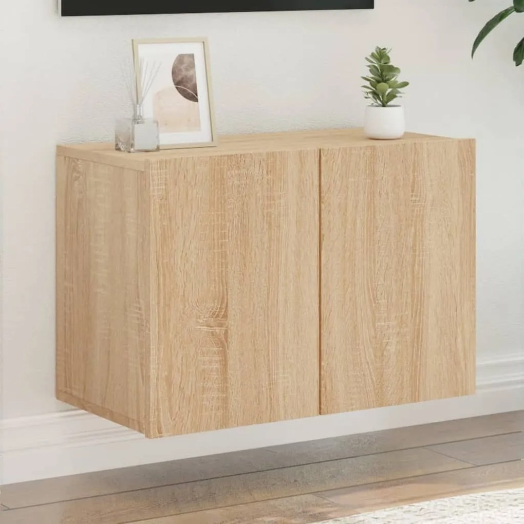 vidaXL Comodă TV de perete, stejar sonoma, 60x30x41 cm
