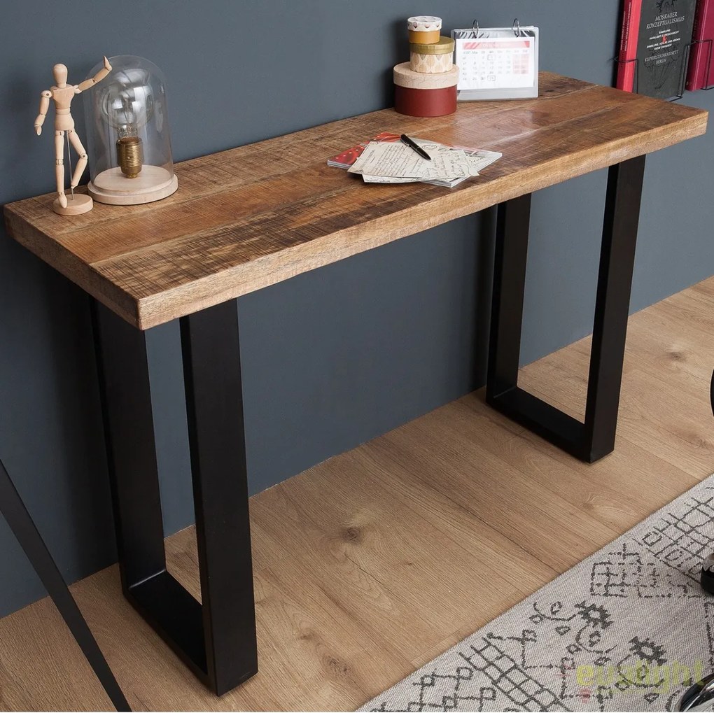 Consola industrial style Iron Craft mango natur, 115cm