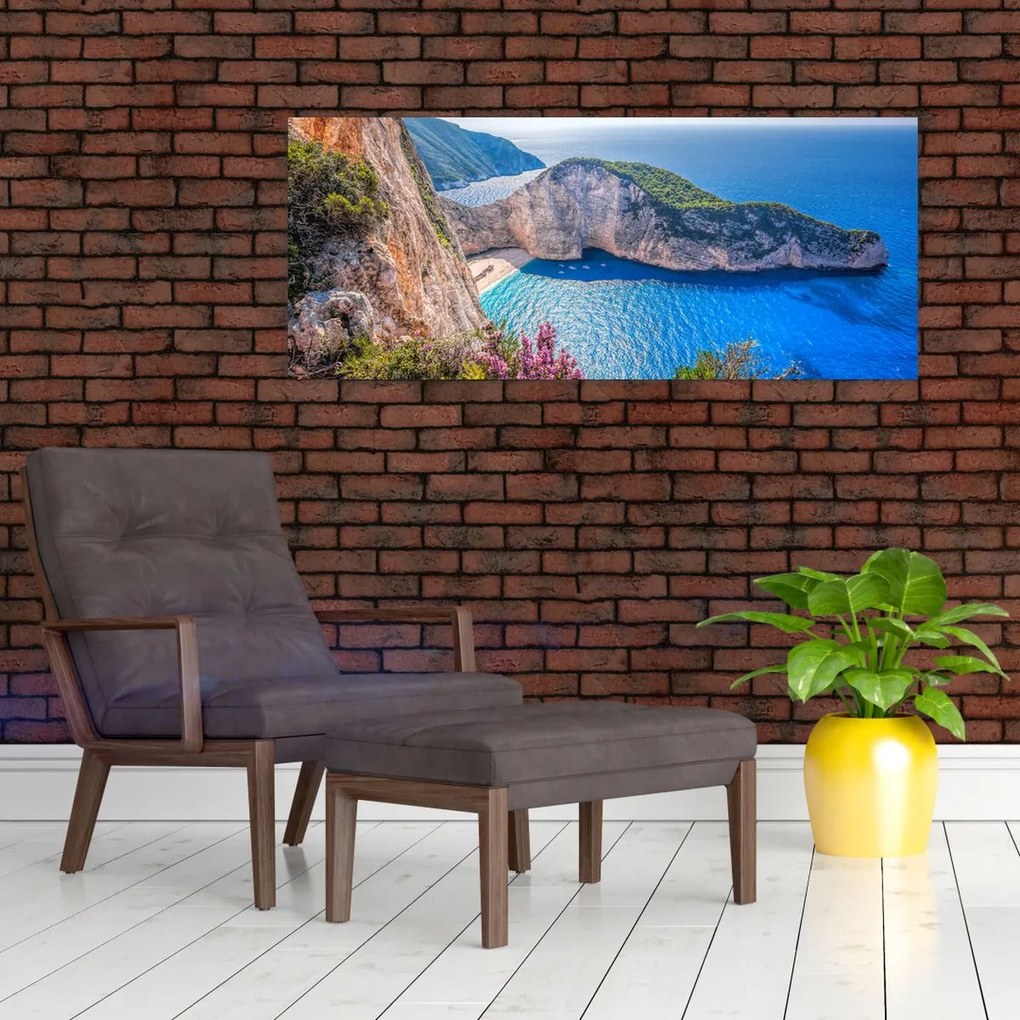 Tablou - Plaja Navagio, Grecia (120x50 cm)