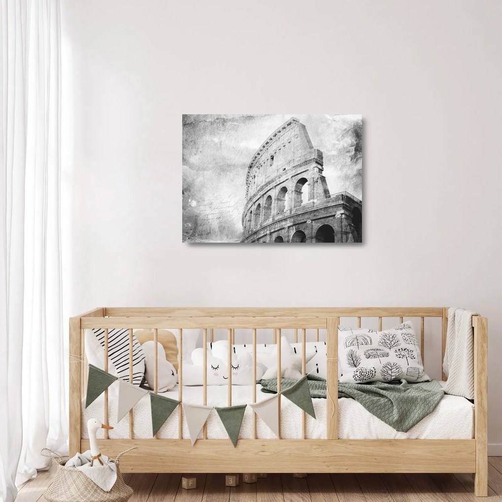 Tablou pe sticlă - Carte poștală de epocă a orașului N⁰1 (70x50 cm)