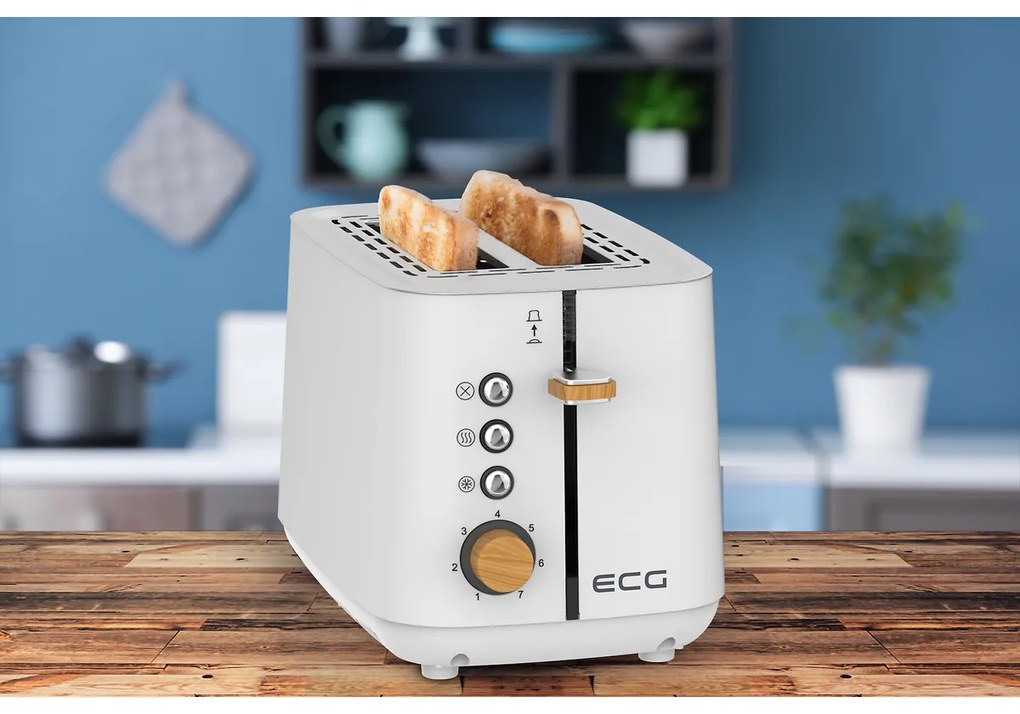 Prăjitor de pâine ECG ST 2768 Timber White