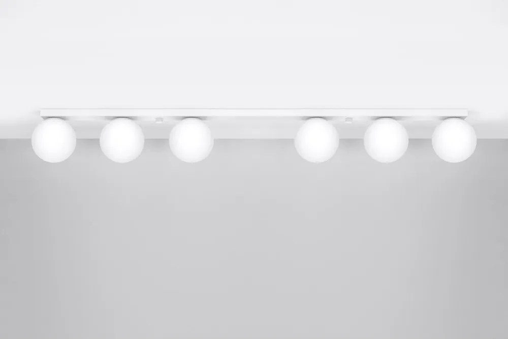 Plafonieră albă cu abajur din sticlă ø 12 cm Umerta – Sollux