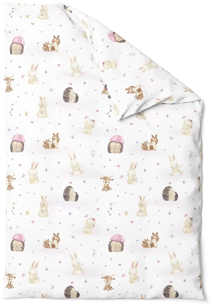 Pilota pentru copii din bumbac, fata dubla, umplutura hipoalergenica BabySoft, Love, 140x100cm
