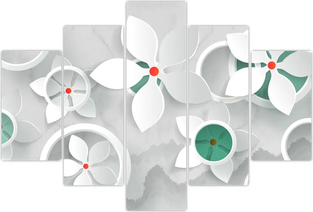 Tablou abstracției florale (150x105 cm)