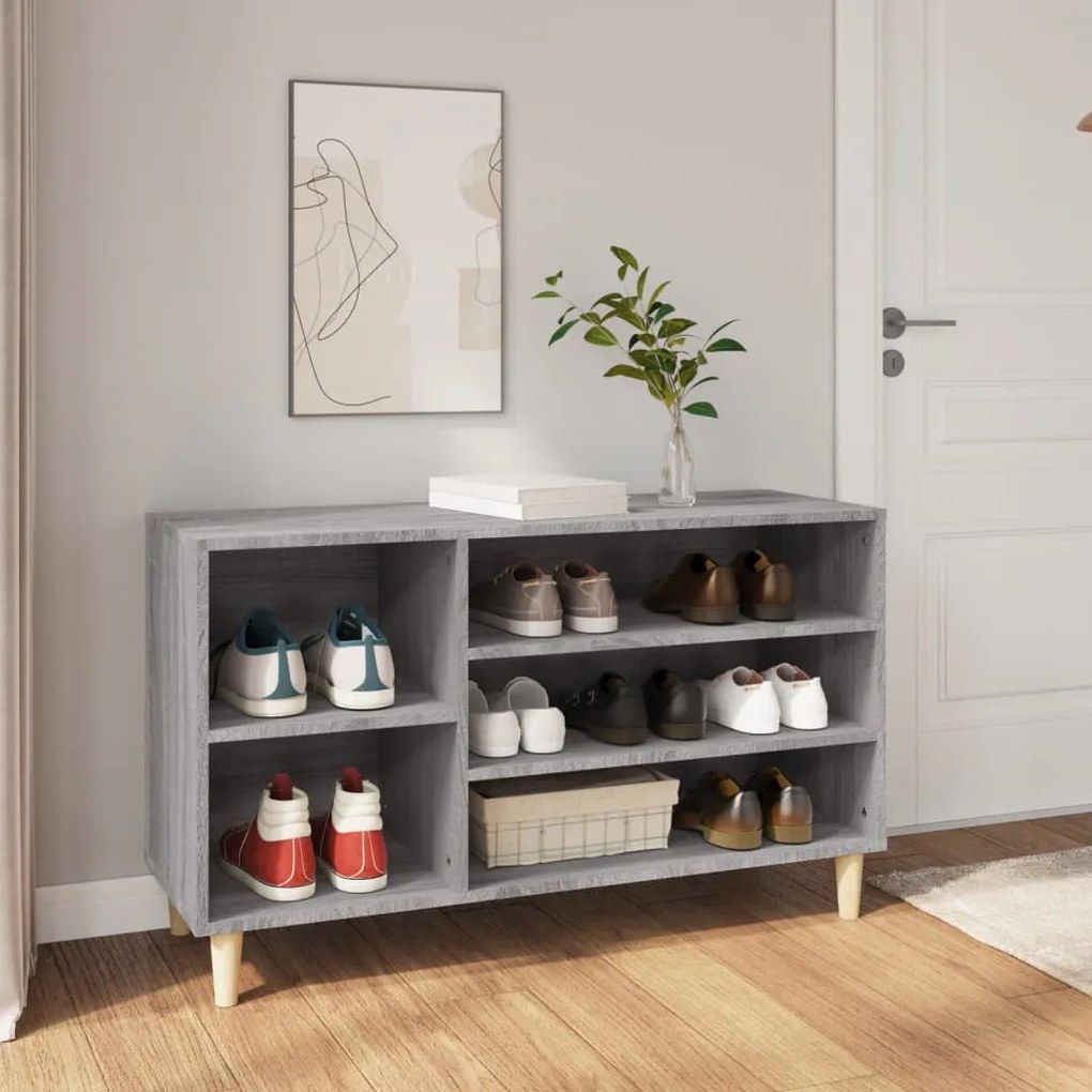 vidaXL Pantofar, gri sonoma, 102x36x60 cm, lemn prelucrat