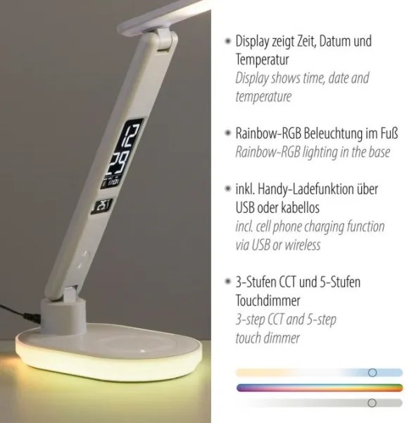 JUST LIGHT. 11018-16 - Lampă de masă reglabilă LED RGBW TINA LED/4W/230V